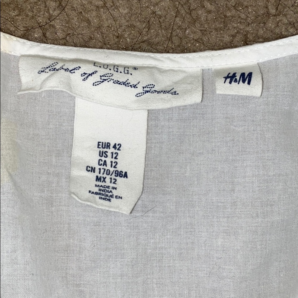 H & M White Lacey Blouse Coverup - Picture 8 of 12